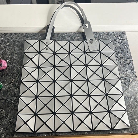 Bao Bao Issey Miyake Prism Metalic Gray Finish Tote Bag - Picture 8 of 11